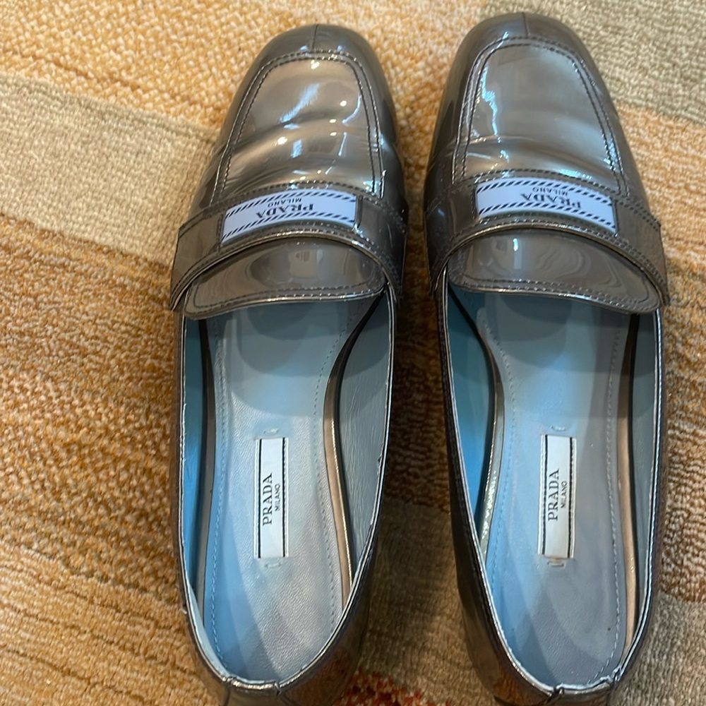 Prada patent loafers